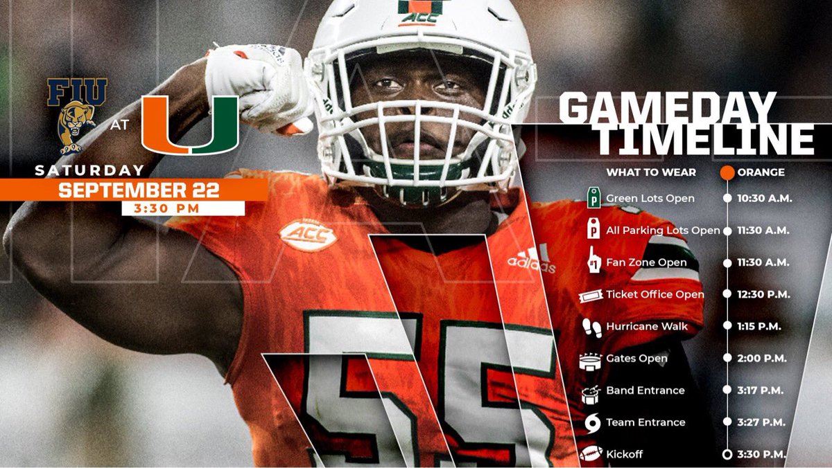 TampaCanes's tweet photo. Join your #tampacanes this Saturday to cheer @CanesFootball to victory as we take on hometown rival #FIU - bring your #turnoverchain to one of these game watches!  South Tampa:  @DuckysTampa North Tampa:  @GolfersGrail New Port Richey: https://t.co/WQjsONaK7s #caneforlife https://t.co/IT68cPaVut