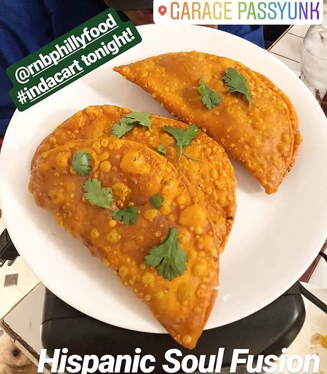 garagephilly's tweet photo. @rnbphillyfood is back #indacart tonight serving up build your own empanadas! Choose from beef, Turkey, tofu and more! Swing by for dinner and stay for #coldbeersrightheres, "No One Likes Us" FUNBAGS, and Frosé slushies! https://t.co/qKAIlX5NWv https://t.co/eX7dzzJZ8D
