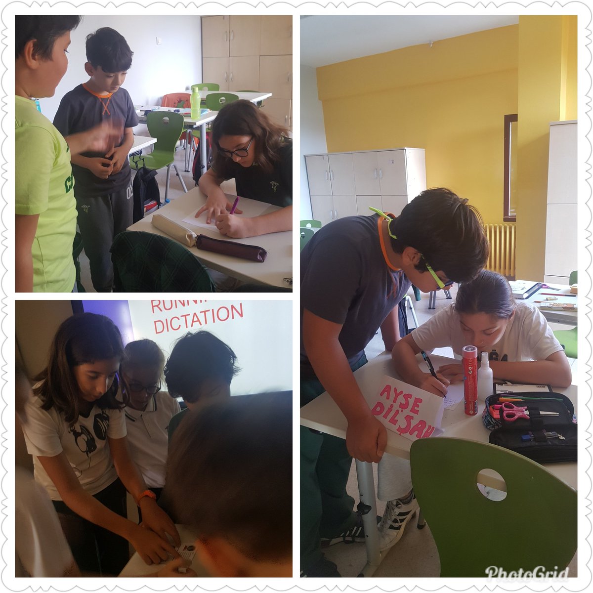 OzgurelTugba's tweet photo. Running dictation😊☺ #groupworkactivity #runrunasfastasyoucan #dictation #listen and #writethetext @Serkan_Celik52 @tbmumcu @ArifeKaraman6 @DogaUskudar @EngUskudarDoga https://t.co/dsqx8jkA2Z