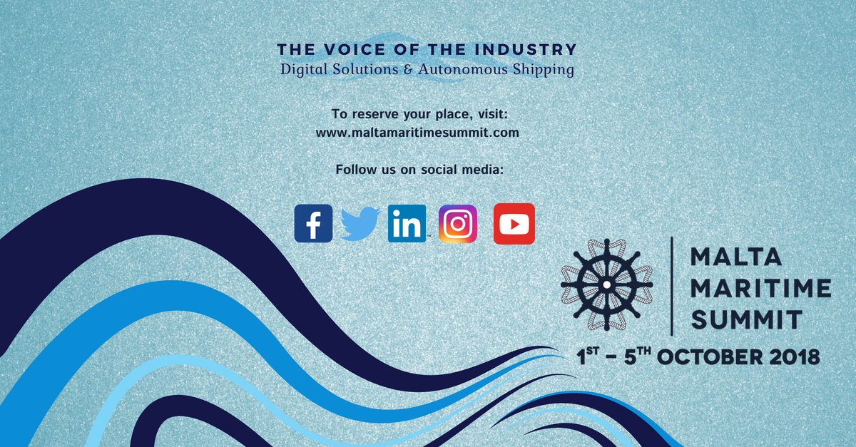 MaritimeSummit1's tweet photo. 10 days to go. https://t.co/vSRt9Vsfpr #maltaflag #maltamaritimesummit #mms2018 #gminternational #maltaregistry #worldexperts #lifeatsea #gmx #gmint #malta #maltamaritime #maritime #maltaflag #maltaregistration #shipfinance #maritimeindustry #energysaving #maritimeexperts https://t.co/jE7Lgz6rKn