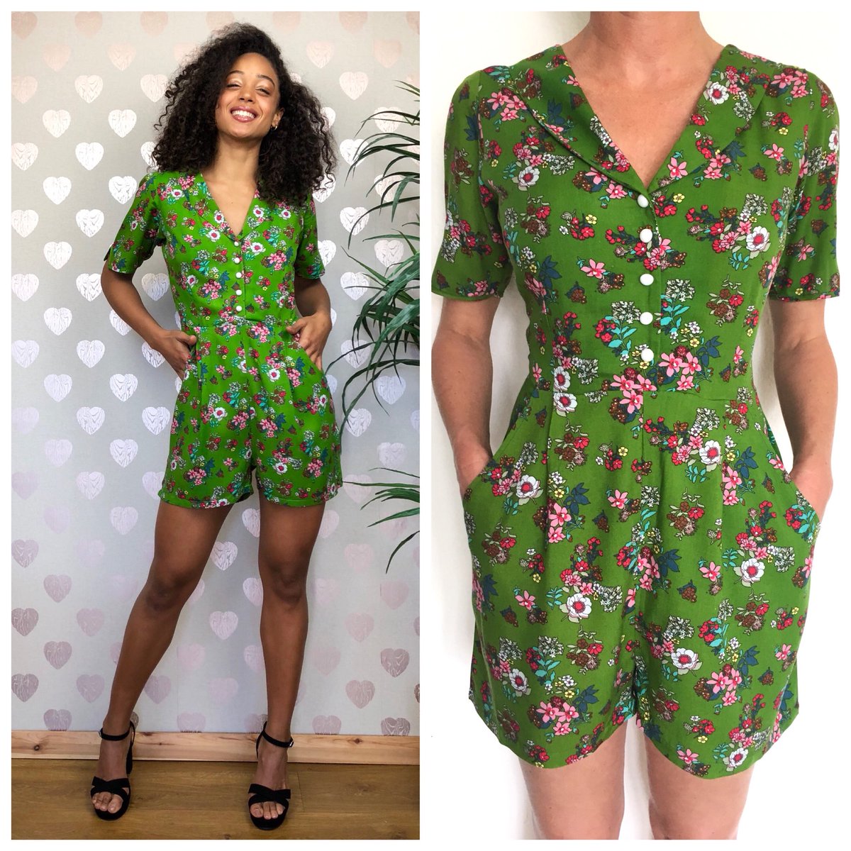 Newness #green #greenclothes #floral #potd #floralplaysuit #playsuits #floralclothing #playsuitoftheday #womenswear #womensclothes #womensfashion #fashion #fashionista #fashionable #fashionboutique #boutiquefashion #fashionblog #fourtiesfashion #vintagestyle #vintageinspired