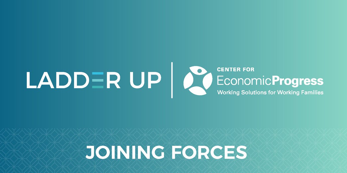LadderUp's tweet image. Exciting news! Ladder Up is merging with @econ_progress to benefit more low-income families through free financial services. Together, we will continue to lift up those who need and deserve it most. Read more: bit.ly/2ptXCVe