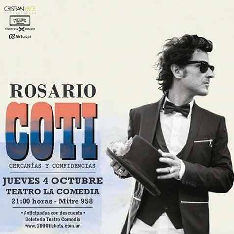 apurainfo's tweet photo. Por localidades agotadas, @cotioficial realizará un nuevo show en @LaComediaMR 
https://t.co/D1jM8RRrdo @RosarioShows @RosarioEspecta https://t.co/El35iARuGA