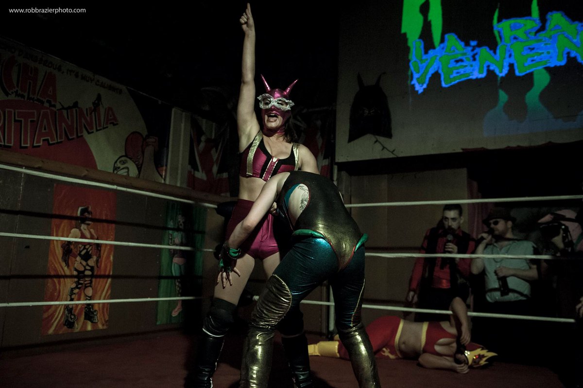 4 years ago (ish) La Diablesa Rosa was born. Looking forward to seeing everyone tonight at another SOLD OUT <a href="/LuchaBritannia/">Lucha Britannia</a> show!