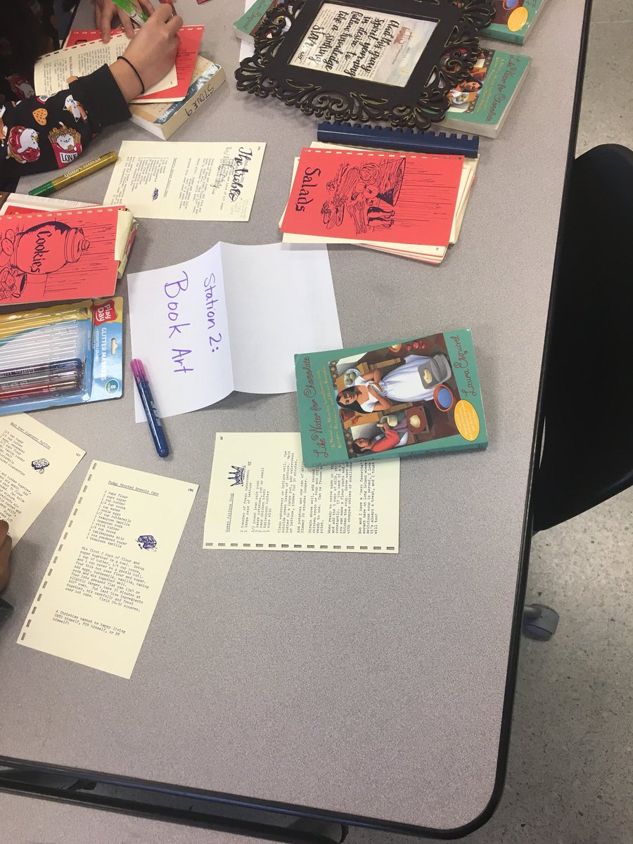 GCS_English's tweet photo. #LWfC Like Water for Chocolate end-of-unit Biazarre @StuartWCramerHS : complete with wedding cake, Christmas Rolls and Mancala! #ShiftheNorm @GCSHighSchools https://t.co/YWKQdSTFSd