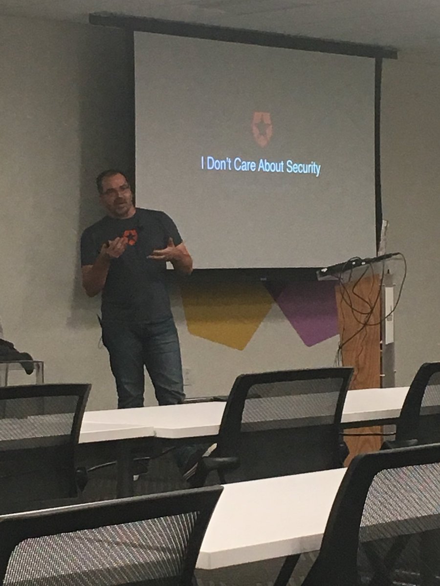 skatox's tweet photo. Watching "I don't care about security" talk  by @joel__lord at #NEPHP #northeastphp https://t.co/p4prWHu8sf