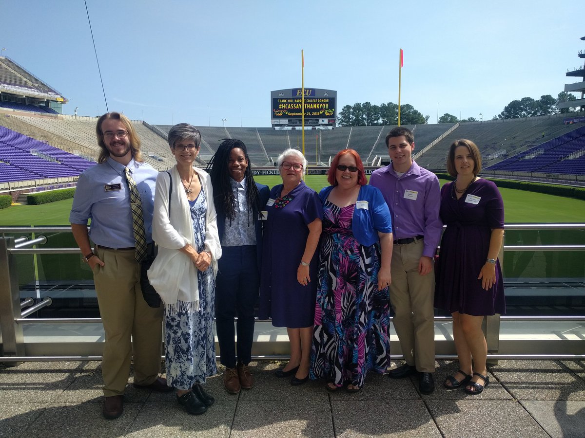 Dr. Montgomery and Dr. Cope were delighted to celebrate <a href="/ECUEnglish/">ECU Department of English</a> scholarship recipients along with alum and friend Wanda Yuhas at today's #HCASsaysThankYou luncheon. Go English! <a href="/ShariekaB/">Sharieka.btc</a> <a href="/rubykirknancy/">Ruby Nancy, PhD</a>