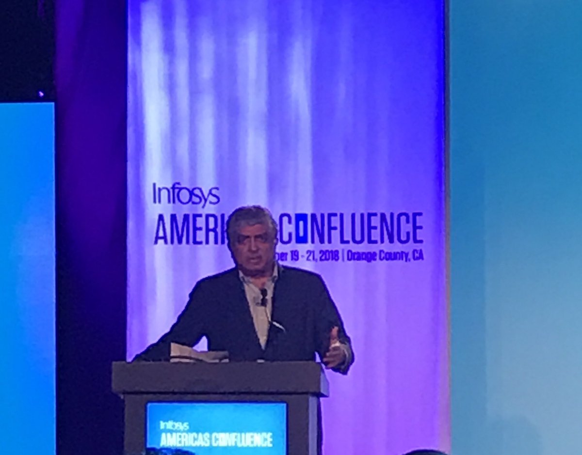 Nandan Nilekani, cofounder of Infosys, discusses the company’s tag line to help customers ‘Navigate Your Next’. #InfosysConfluence