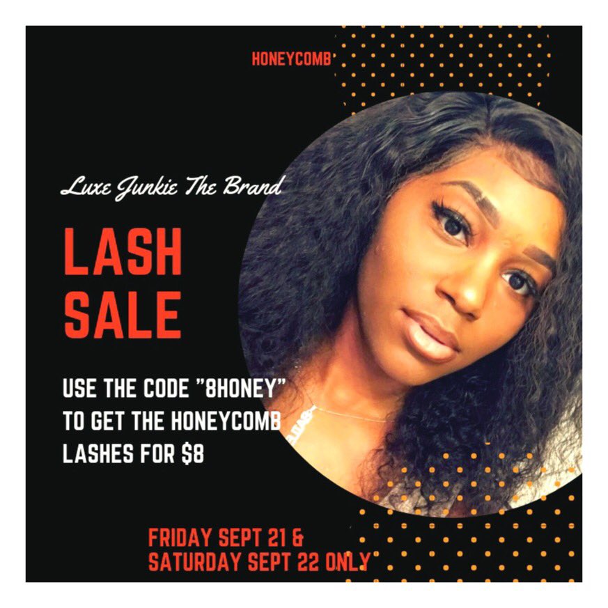 thegoldenkey___'s tweet photo. Honeycomb lashes are 💲8️⃣ TODAY &amp; TOMORROW ONLY ‼️Use code: 8HONEY at checkout! 💕Link in Bio https://t.co/ZQGRgz385n