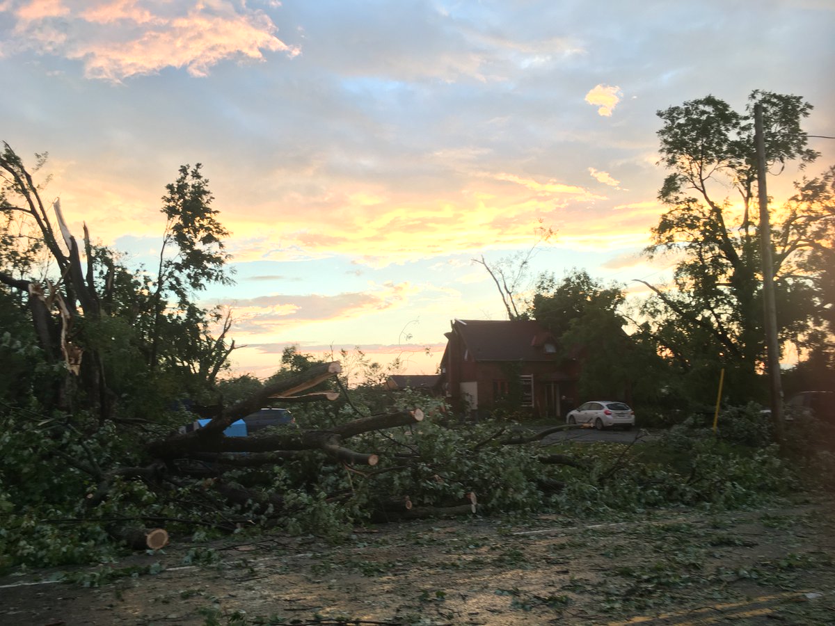CBCOttawa's tweet photo. Dunrobin was hit hard by a tornado, which heavily damaged homes. 

More details: https://t.co/pV74dcy1fx https://t.co/fb3qIwhiXA