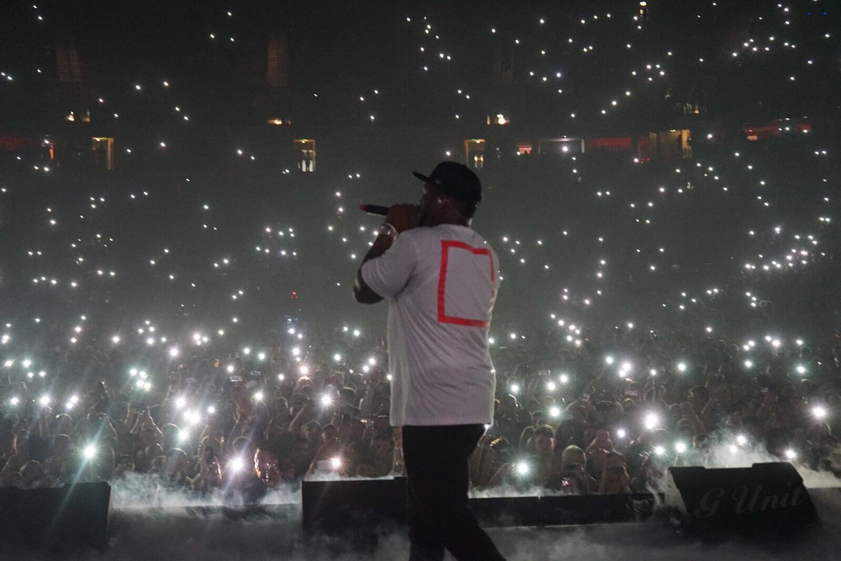 50cent's tweet photo. l had a blast tonight in Manchester sold out 🤭oh my goodness #manchesterunited good luck tomorrow. 🤨 get the strap

Photos By @JBettis420 📸 https://t.co/K0nzNgORid