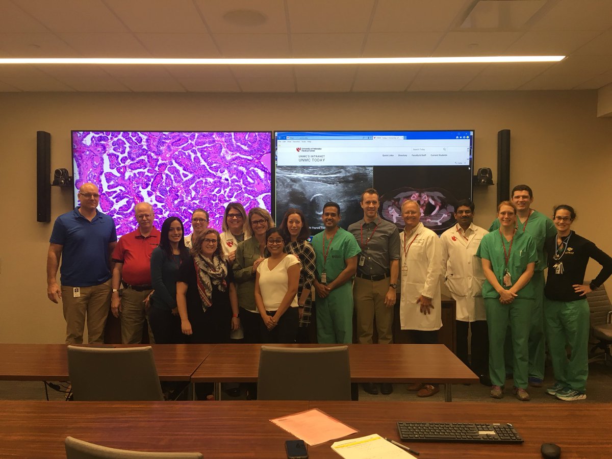 It is a privilege to be a part of our @unmc @NebraskaMed multidisciplinary Endocrine Tumor Board that meets every Friday working together to treat #thyroidcancer. #ThyroidCancerAwarenessMonth #THYCAM2018 #CheckYourThyroid