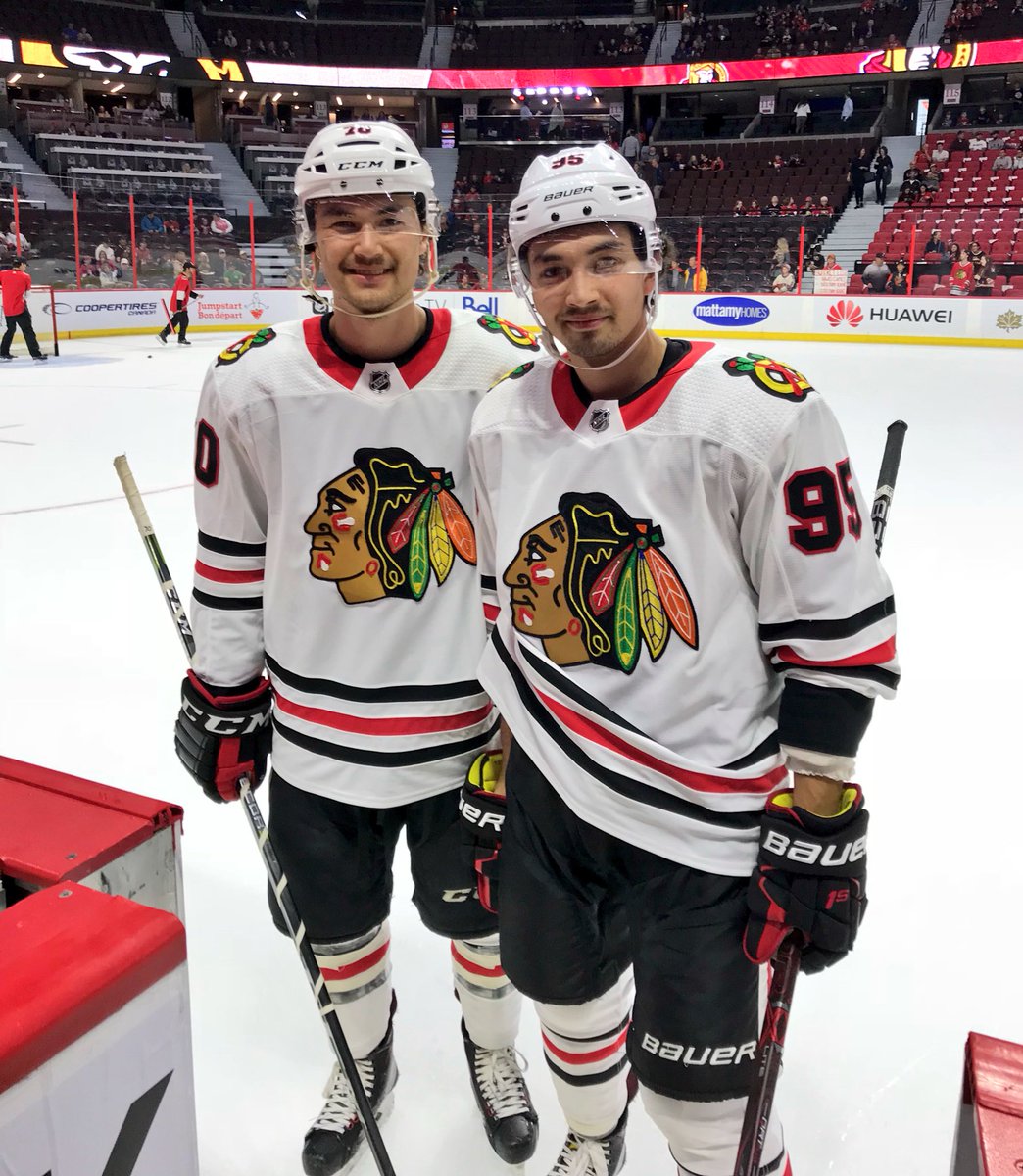 Frame it.

Brothers Dylan and Tyler Sikura will take the ice for the #Blackhawks in the same game for the first time since Jonathan and David Toews accomplished the feat on Sept. 20, 2011!