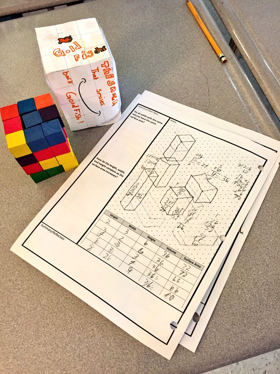 MsLaymanMath's tweet image. Students designed and modeled snack packaging this week to learn that solids with the same volume do not always have equal surface areas. #CrushedIt #BridgerBold #ISDStrong