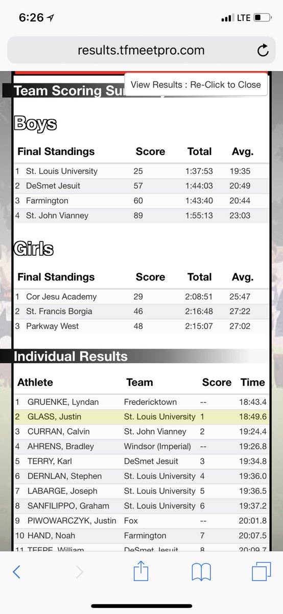sluhxctrack's tweet image. Freshmen are the Fox Invite champions! Justin Glass with a big PR to lead the team in 2nd overall