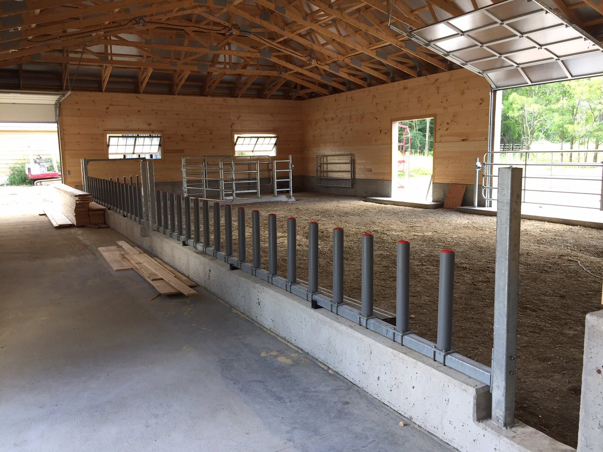 Here is an install of @GreyFlexDairy in a water buffalo dairy barn. #SpotOfColour #Red