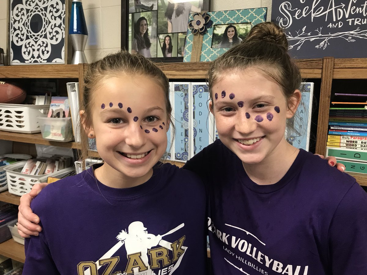 How do you show your Hillbilly Pride?!?! 💜💛💜 #HPRD @Middlebillies <a href="/ozarkschools/">Ozark Schools</a>