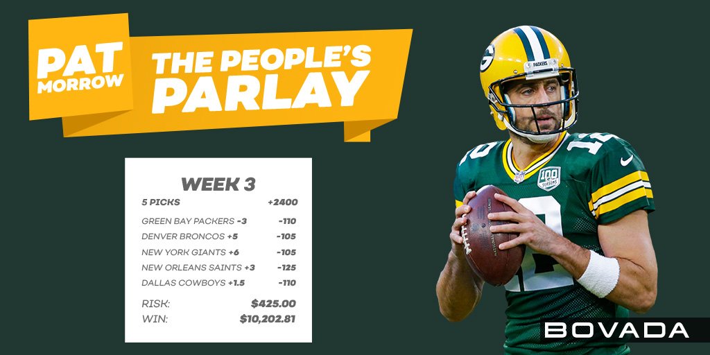BovadaOfficial's tweet photo. Can the #PeoplesParlay hit the same week the #Browns win their first game in 635 days?😎 Retweet before Sunday, 1pm ET and if @thePatMorrow hits his parlay, we'll split the winnings with you.💰

#RaiseYourGame https://t.co/bZD8Ombgk5
