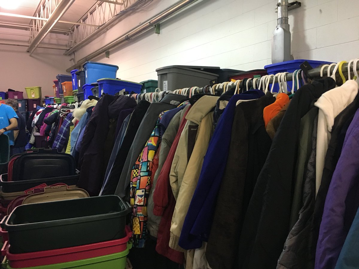 Inno_Gina's tweet photo. We accomplished tons of sorting which will help @pjbhopkinton as they assist families with clothing needs. @BCBSMA #ServiceDay18 https://t.co/04GHh2UFah