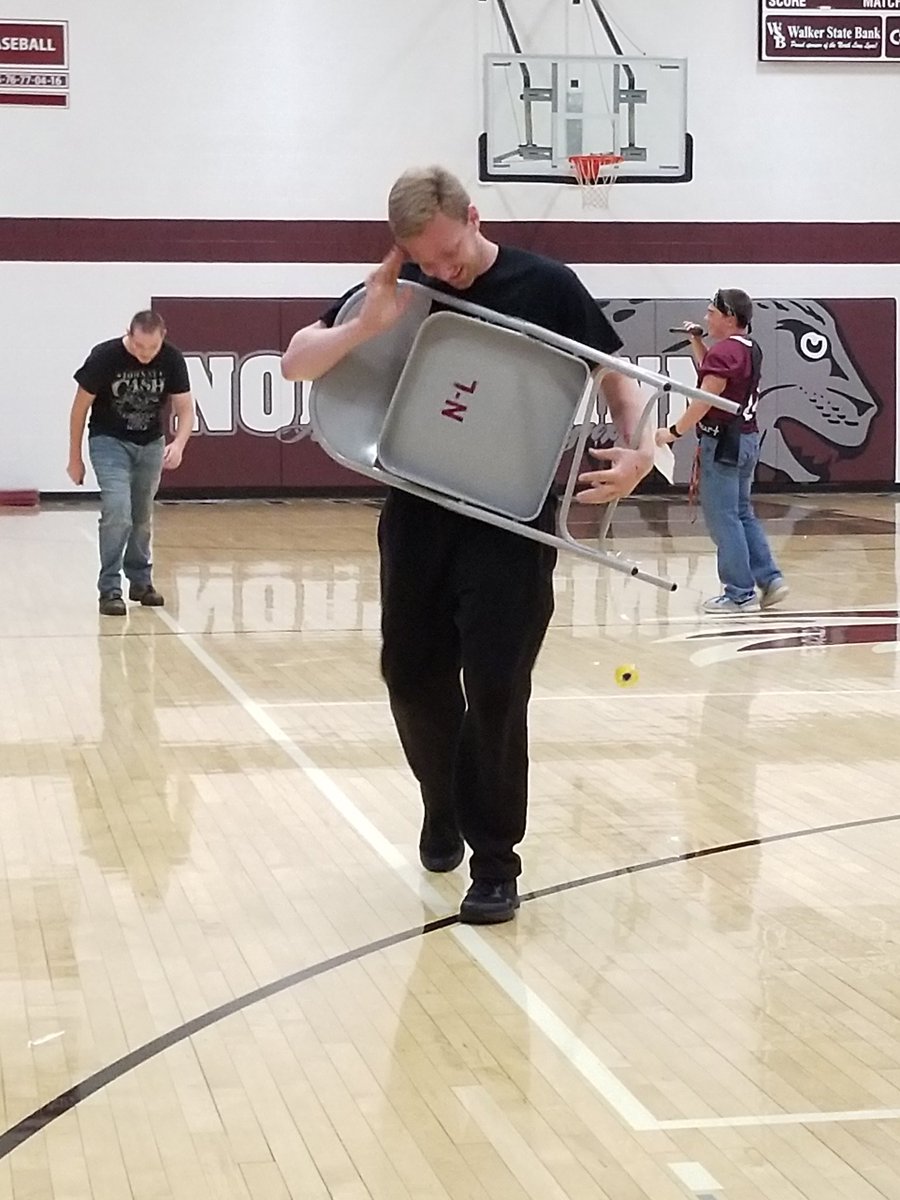 Coach_Griffith's tweet photo. Congrats to the 2018 Scavenger Hunt Champ @BwareofNLBands  Teachers dominating the Homecoming games so far! https://t.co/nmemq3r7QS