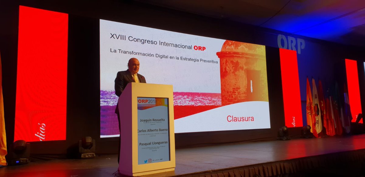 quironPREV's tweet photo. Nuestro Presidente, Joaquín Revuelta, clausura el #ORP2018 con una reflexión sobre el presente y el futuro del sector de la #prevención destacando el liderazgo y compromiso de Quirónprevención https://t.co/3pSZExBfN1