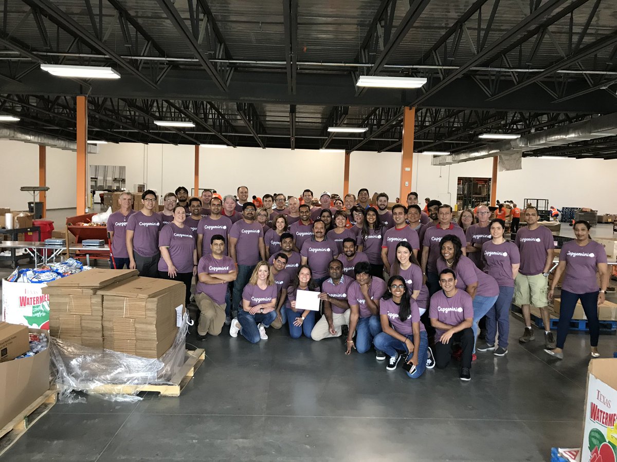 JyothiNavaneeth's tweet photo. Our team in Dallas is excited to give back to @ntfb for Capgemini Cares Day 2018! It’s our annual day of service, in which we come together to give back to the communities in which we live and work! @CapgeminiNA #LifeAtCapgemini #CapgeminiCares https://t.co/WZzDfOgMrD