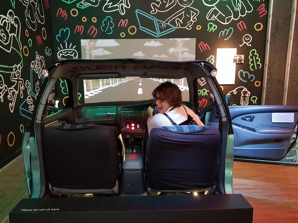 Sairfairb's tweet photo. Group loved the #Videogames exhibition at @V_and_A today! Thinking about our experience of the space, our understanding and of course, accessibilty! #DesignPlayDisrupt @ArchesExploreUK @ArchesEU https://t.co/ARR85Kyz8n