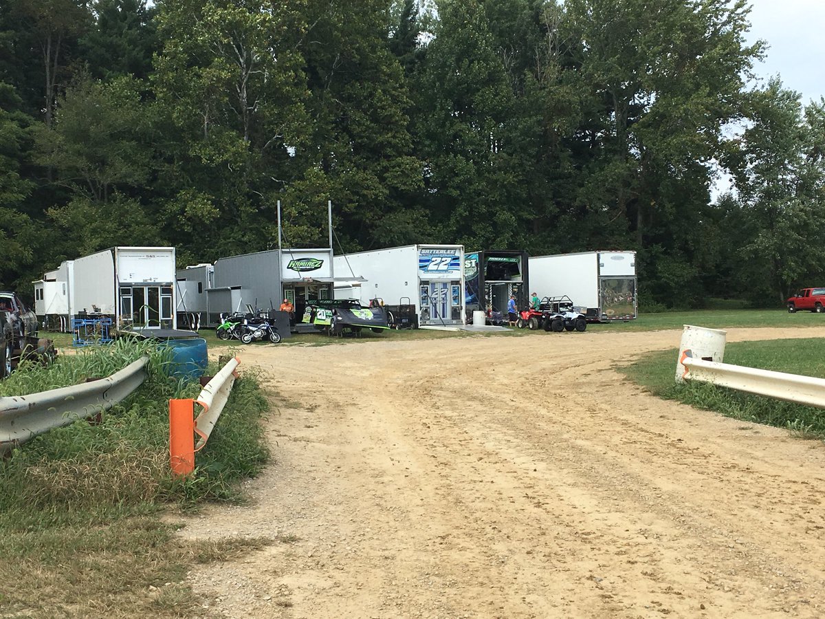 Over the bridge parking @btownspeedway is where you will find some of our #LucasDirt Series regulars for the #Jackson100