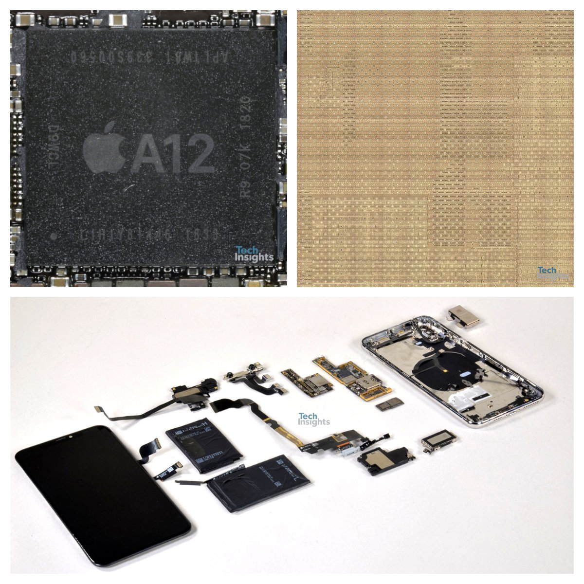 techinsightsinc's tweet photo. Today’s updates to our Apple iPhone Xs blog include information about the Application Processor, baseband processor, RF transceiver, PMIC’s and more. #iphonexs #teardown #rftransceiver #PMIC #baseband #applicationprocessor @apple https://t.co/jxa3WxoXlZ https://t.co/qmTM1pWaUb