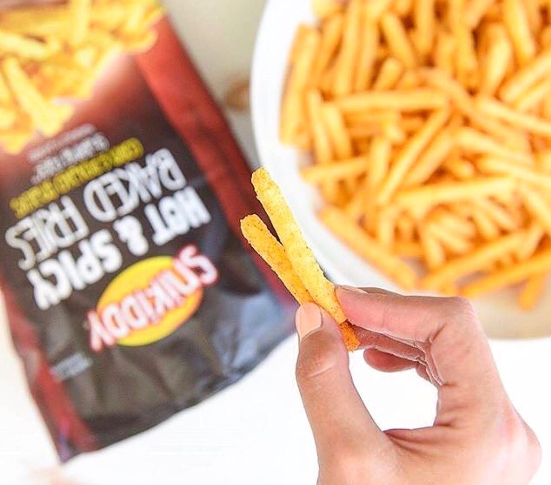 Snikiddy's tweet photo. Can you handle the heat of our Hot &amp; Spicy baked fries?! There’s only one way to find out! Find them in a store near you or buy them online on our website! https://t.co/tZmV2SVjZM
