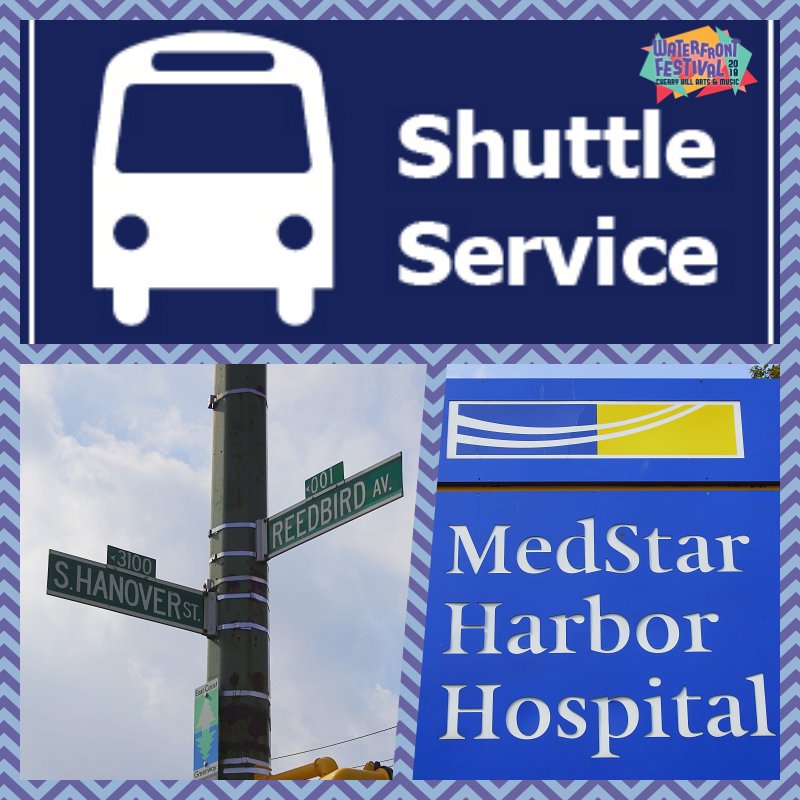 FanonHill's tweet image. Free Cherry Hill Arts &amp;amp; Music Waterfront festival overflow parking will be provided at MedStar Hospital’s Upper South Auxiliary parking lot. Free festival shuttle service will be provided every 15 minutes from the lot.
CherryHillFest.com
#FreeParking
#FreeShuttleService