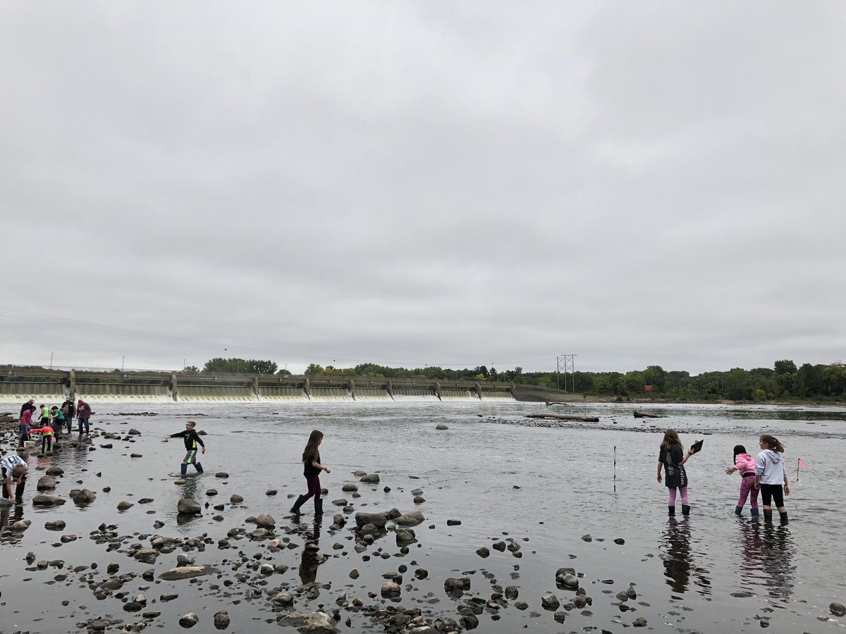 CBPAMES's tweet photo. 4th graders testing the oxygen and pH levels of the Mighty Mississippi River to determine conditions for wildlife in the river @CRD_TRPD #AHSchools #STEM #InnovativeThinkers https://t.co/2PrUk63Dpe