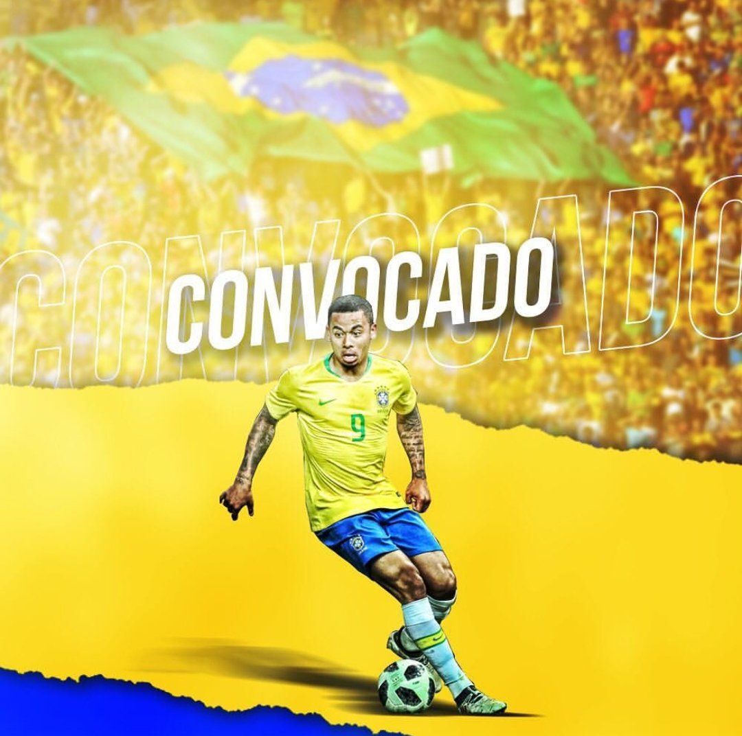 gabrieljesus9's tweet photo. É sempre um orgulho representar o meu país, muito feliz por mais uma convocação! #Gratidão #Brasil https://t.co/Nrc2PtrfEW