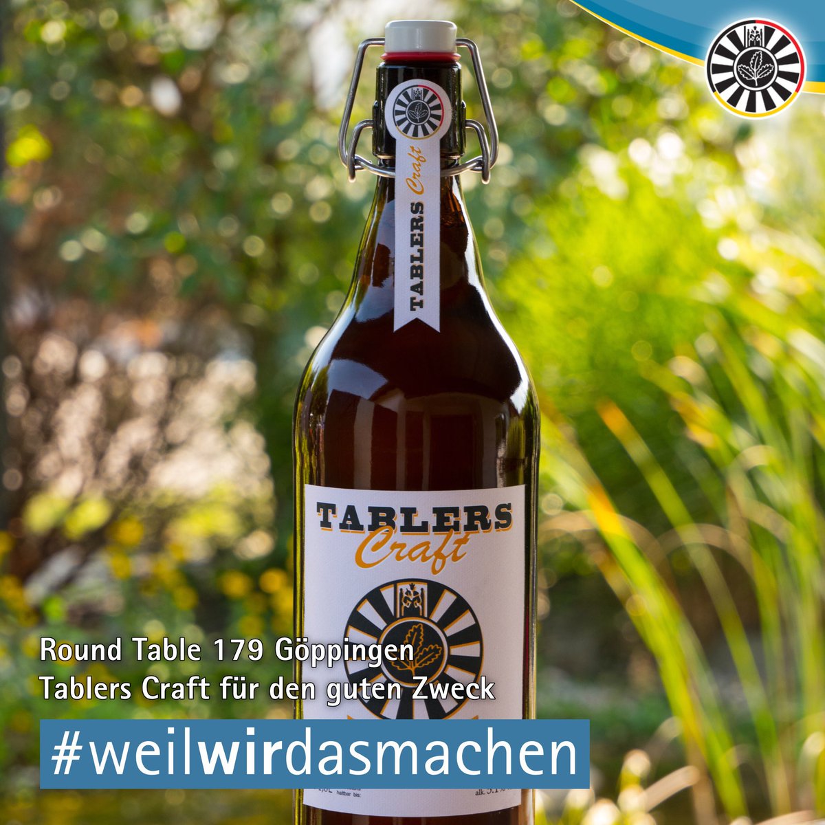 RoundTableDE's tweet photo. Die Tabler des Round Table 179 Göppingen haben bei ihrem neuesten Projekt einiges an Kreativität bewiesen und ein eigens gebrautes Craft Bier entworfen, welches seit kurzem vorbestellbar ist: https://t.co/7FFXskxaMO

#WeilWirDasMachen https://t.co/6GsxfxYM1Q