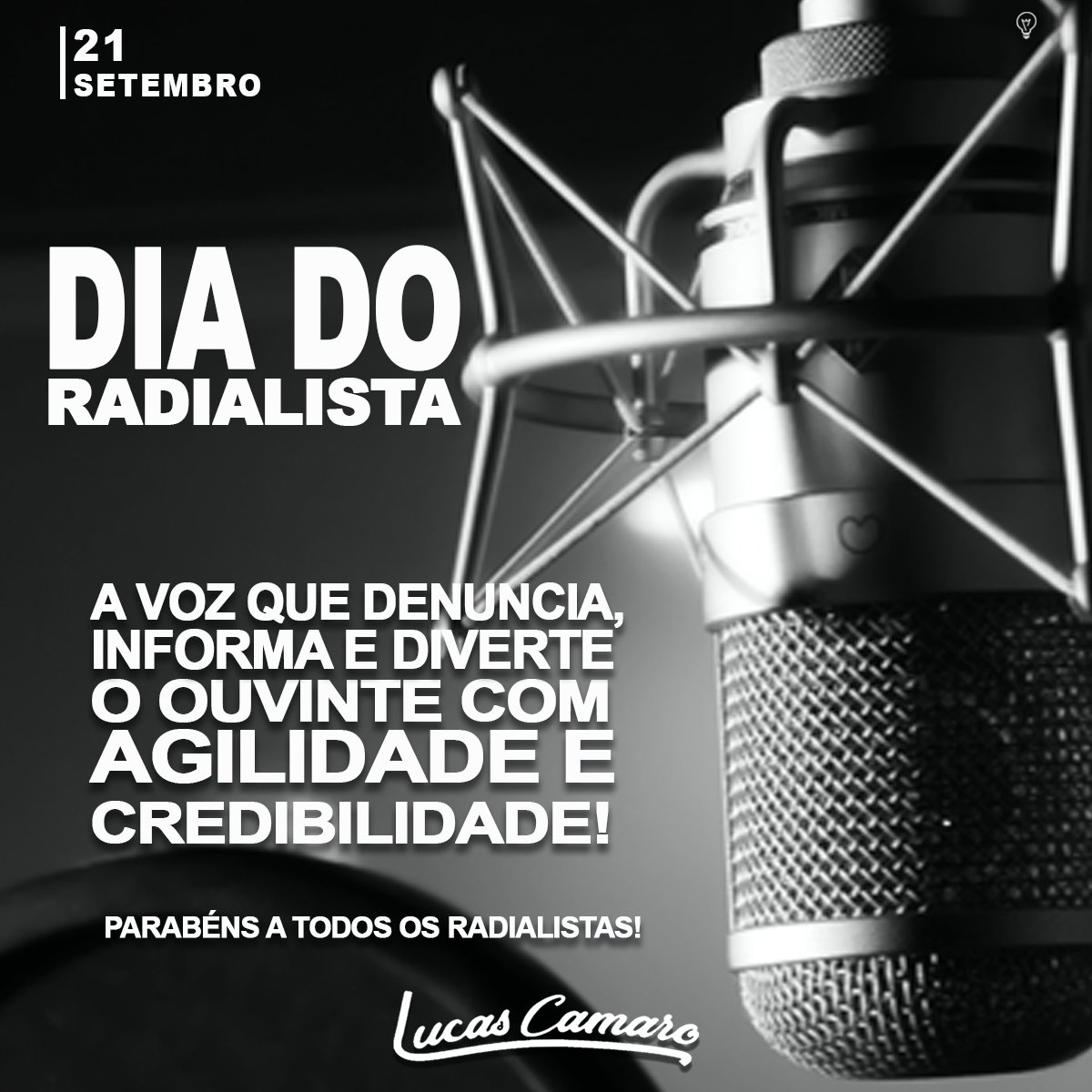 oficial_camaro's tweet photo. Nos bastidores do rádio, um profissional trabalha para fazer tudo acontecer: esse é o radialista! Esses comunicadores produzem todo o encanto que a mídia nos proporciona. Essa é uma homenagem de toda a equipe Lucas Camaro para todos os Radialista.
#LucasCamaroOficial #Radialista https://t.co/nt8TSRB9Q7
