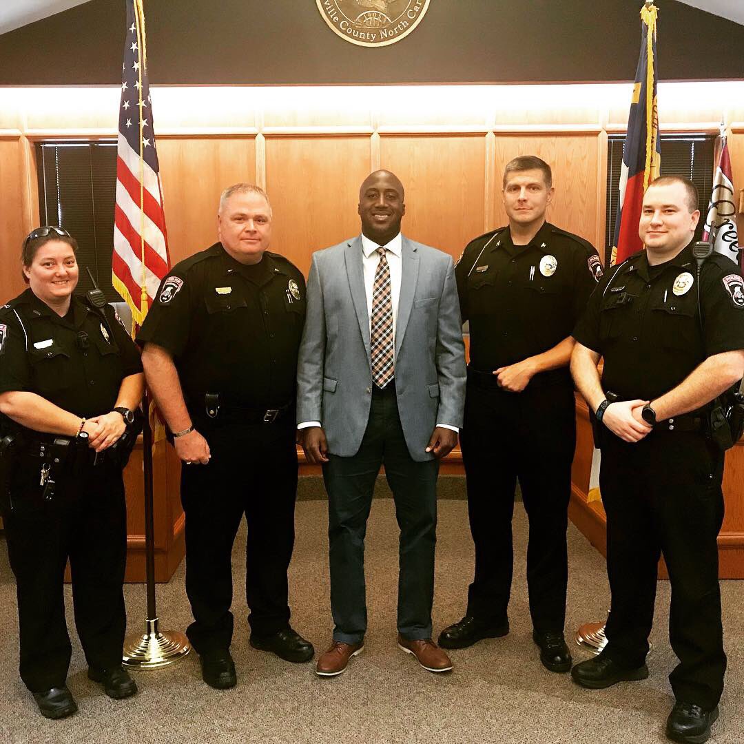 ChiefKingCPD's tweet photo. A great day swearing in our newest Creedmoor Police Officer Brent Fisher! Making the day even more special, Brent was joined by his wife Samantha and son Khephri. Welcome to the CPD Family!
#teamcpd #teamcreedmoor #familyfirst https://t.co/lM87V7x0Rb