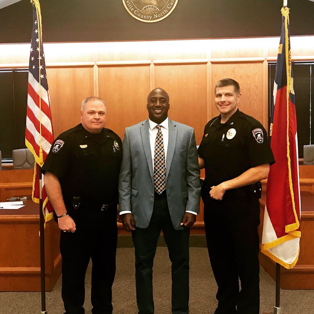 ChiefKingCPD's tweet photo. A great day swearing in our newest Creedmoor Police Officer Brent Fisher! Making the day even more special, Brent was joined by his wife Samantha and son Khephri. Welcome to the CPD Family!
#teamcpd #teamcreedmoor #familyfirst https://t.co/lM87V7x0Rb