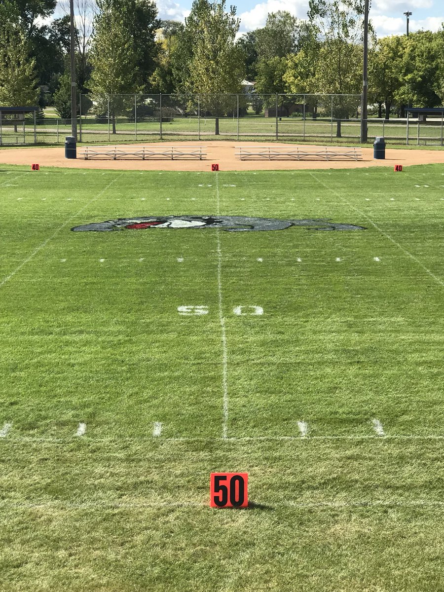 Gainor field is ready to go! Special thanks to <a href="/wjpopp49/">bill popp #.1428</a> for mowing all summer, Ryan Smith for taking care of water, the Elenbergers and coaches for painting, TeamLab for the turf care program, and brook Olson for finishing the Bulldog #LetTheBigDawgsEat