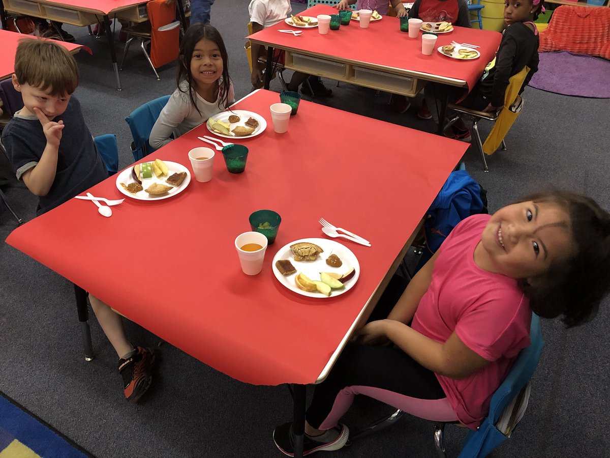 CW_Steele's tweet photo. After learning  all about apples this week, we got to have an apple feast! Our class favorite was apples dipped in caramel! https://t.co/K1YXJoLkxQ