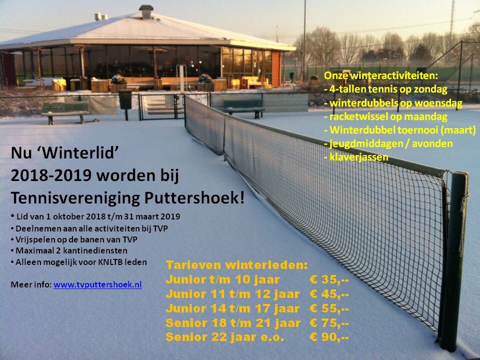 Ons winterseizoen gaat bijna van start! Winterlid worden bij TVP? tvputtershoek.nl/winterlid.html