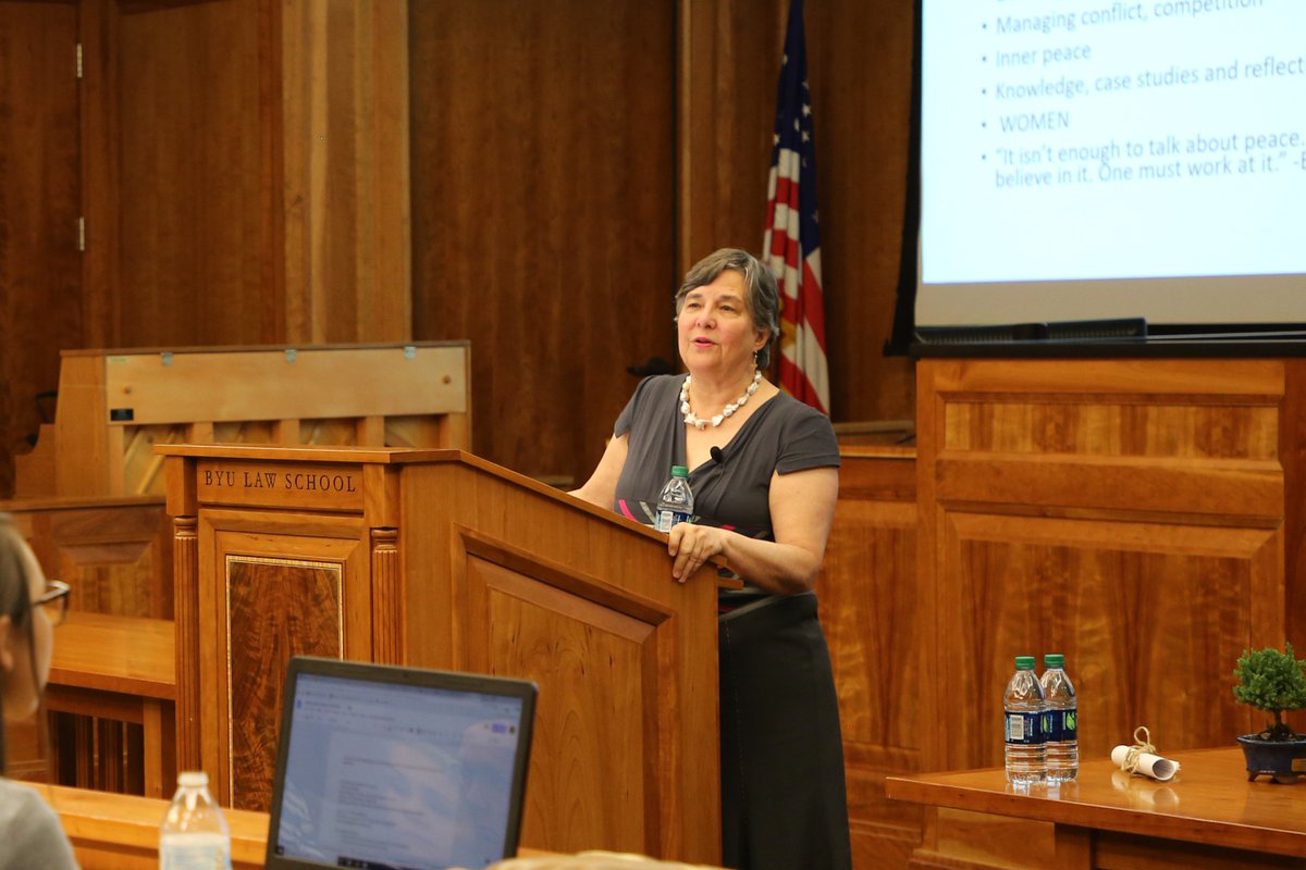 In honor of #PeaceDay our Center for Conflict Resolution presented <a href="/patlakath/">Katherine Marshall</a> with the Annual Peacemaker Award. Senior fellow at <a href="/GUberkleycenter/">Berkley Center</a> , professor at <a href="/georgetownsfs/">Georgetown SFS</a> , and executive director of <a href="/WorldFaiths/">WFDD</a> , her work exemplifies our commitment to conflict resolution.