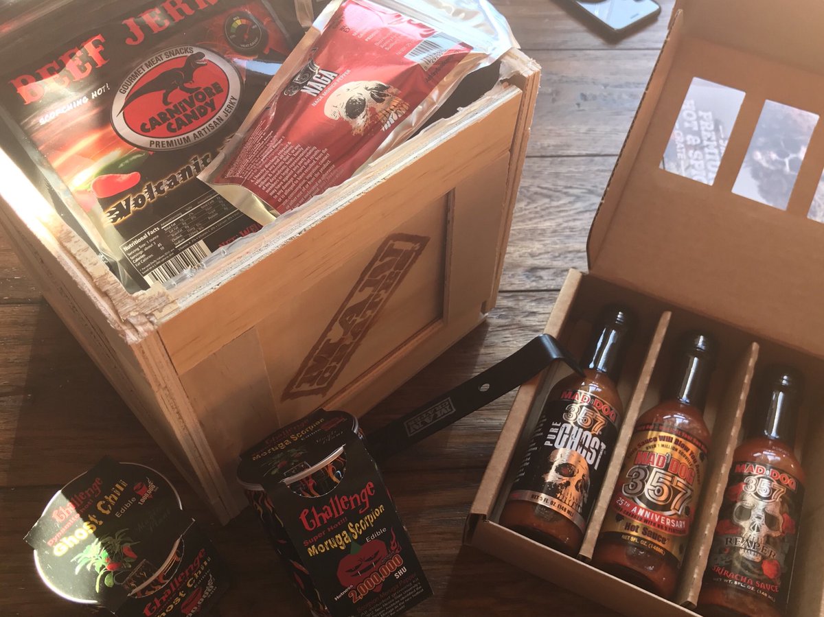jasonrmsmith's tweet photo. Never received a birthday gift that came with a crowbar.
This weekend’s about to warm up!
@PepperScale #mancrate #scoville https://t.co/0AjANL4yg0