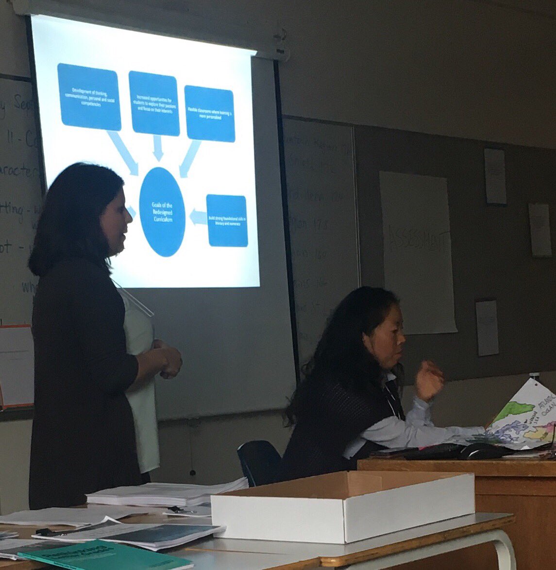 @tltrieu @SoniaMaglio1 sharing their experience and expertise. Helping us to improve how we communicate student learning. #newwestlearns #sd40ciday