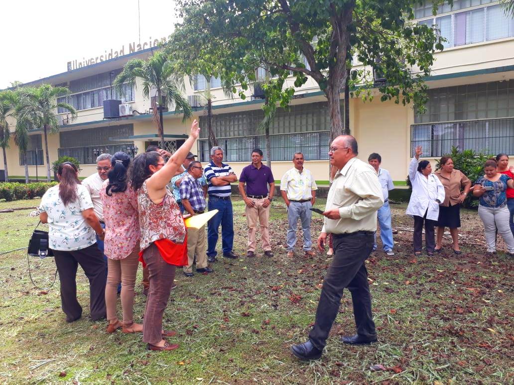 UNAnicaragua's tweet photo. #UNANic participa en el II Simulacro Nacional Multiamenazas. En el reporte se menciona que la evacuación fue en 197 áreas de toda la universidad y sus sedes; en un tiempo determinado de 2 minutos y 20 segundos. Conoce más aquí: 👉https://t.co/ltjB7Rw4GH https://t.co/a5Yeqm96Q2