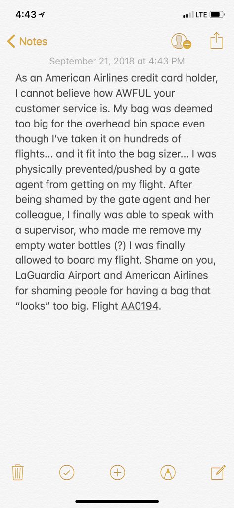 hannahcbecker's tweet photo. @AmericanAir and @LGAairport you should be ashamed of your employees actions. https://t.co/aXdeO03i1V