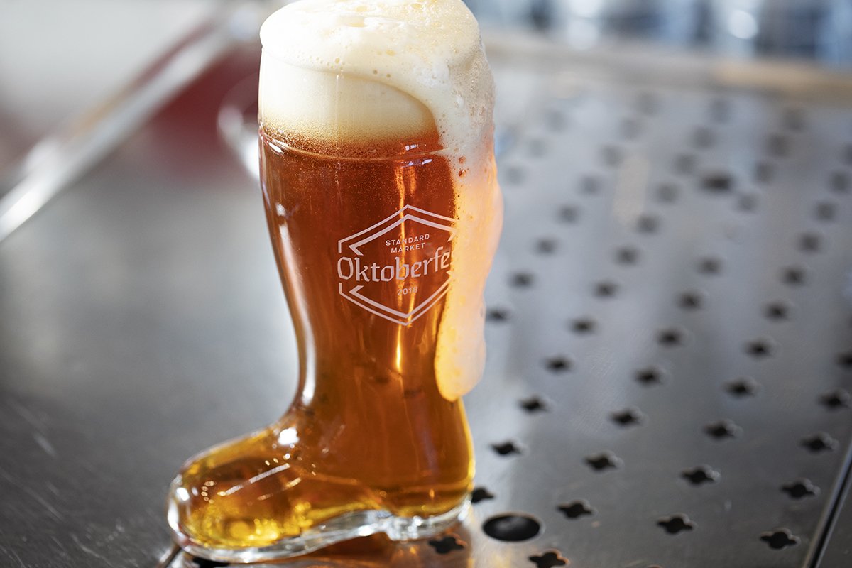 It's Friday and we're #Oktoberfest-ing. Join us for a pint—or a boot—of some of our favorite styles of the season. Commemorative 2018 Oktoberfest boots are available while supplies last at #SMNaperville &amp; #SMWestmont. Prost!