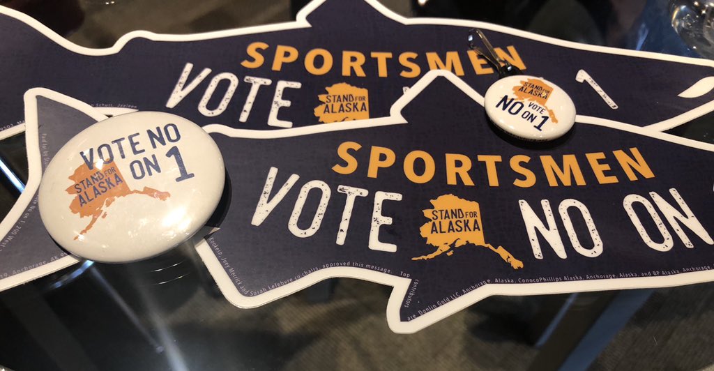 AOGA's tweet photo. Today, we’re Standing for Alaska at the beautiful Kenai Cannery Lodge with dozens of Alaskans who love salmon and care about our economy. Big props to the Alaska Support Industry Alliance for organizing this great Vote No on 1 rally!  #standforalaska #ogalaska #akleg https://t.co/2h6N1flLyh