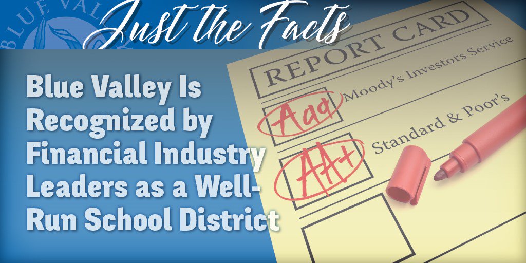 bvschools's tweet image. BV is the only district in KS with the highest level of bond rating available from both Moody’s Investors Services &amp;amp; @SPGlobal. High bond rating = well-run &amp;amp; financially stable. Source: Standard and Poor’s, Moody’s Investors Services #JustTheFacts #HighlyEfficient #FridayFacts