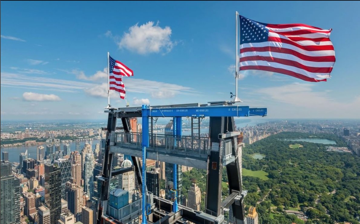 R E A C H I N G N E W H E I G H T S | Last month, <a href="/53W53/">53 West 53 Above MoMA</a> placed the final piece of steel on the building, officially completing 53W53's topping out. Congratulations on surpassing 20k followers. 🎉