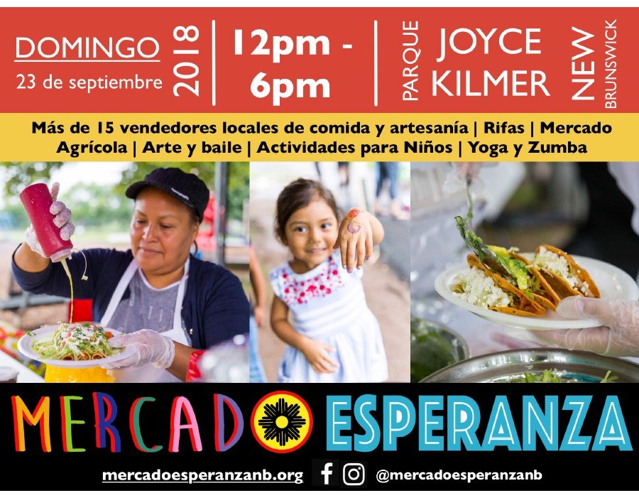 <a href="/mercanzanb/">Mercado Esperanza</a> returns to Joyce Kilmer Park from noon to 6 p.m. this Sunday, featuring vendors, music and dance, crafts, activities for children, food and more. Admission is FREE and open to all!